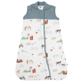 Cotton Muslin Quilted Sleep Bag - Farmyard - HoneyBug 