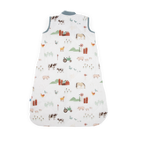 Cotton Muslin Quilted Sleep Bag - Farmyard - HoneyBug 