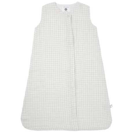 Cotton Muslin Sleep Bag - Tan Gingham - HoneyBug 