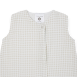 Cotton Muslin Sleep Bag - Tan Gingham - HoneyBug 