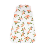 Cotton Muslin Quilted Sleep Bag - Watercolor Roses - HoneyBug 