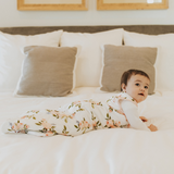Cotton Muslin Quilted Sleep Bag - Watercolor Roses - HoneyBug 