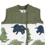 Cotton Muslin Quilted Sleep Bag - Dino Friends - HoneyBug 