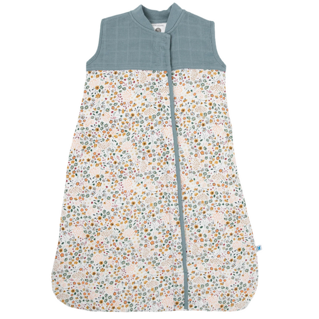 Cotton Muslin Quilted Sleep Bag - Pressed Petals - HoneyBug 