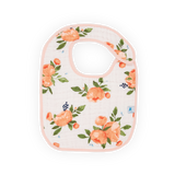Cotton Muslin Classic Bib 3 Pack - Watercolor Roses - HoneyBug 