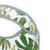 Cotton Muslin Classic Bib 3 Pack - Tropical Leaf - HoneyBug 