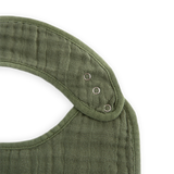Cotton Muslin Classic Bib 3 Pack - Fern - HoneyBug 