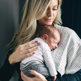 Cotton Muslin Burp Cloth 2 Pack - Grey Stripe - HoneyBug 