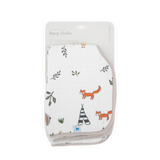 Cotton Muslin Burp Cloth 2 Pack - Forest Friends - HoneyBug 