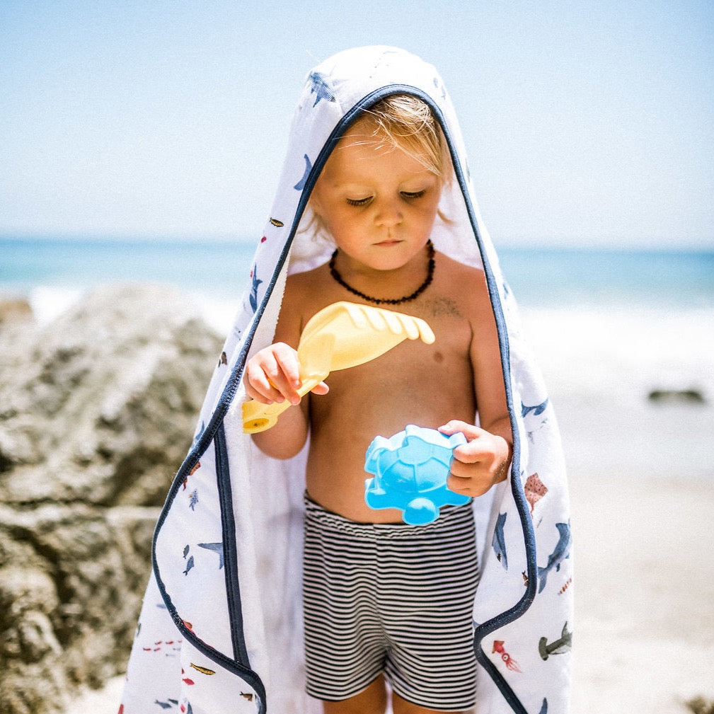 Toddler Hooded Towel - Shark - HoneyBug 