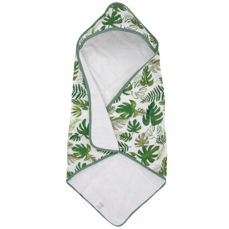 Infant Hooded Towel - Tropical Leaf - HoneyBug 