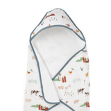 Infant Hooded Towel - Farmyard - HoneyBug 