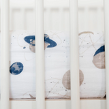 Cotton Muslin Crib Sheet - Planetary - HoneyBug 