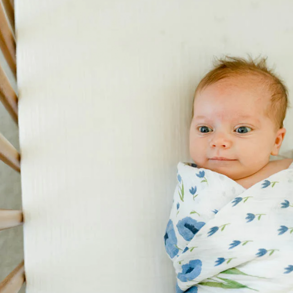 Cotton Muslin Crib Sheet - White - HoneyBug 