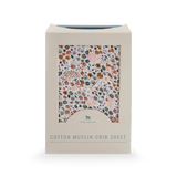 Cotton Muslin Crib Sheet - Pressed Petals - HoneyBug 