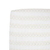 Cotton Muslin Crib Sheet - Gold Diamond-Stripe - HoneyBug 