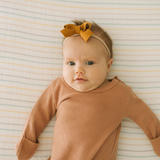 Cotton Muslin Crib Sheet - Unicorn Stripe - HoneyBug 