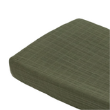 Cotton Muslin Changing Pad Cover - Fern - HoneyBug 