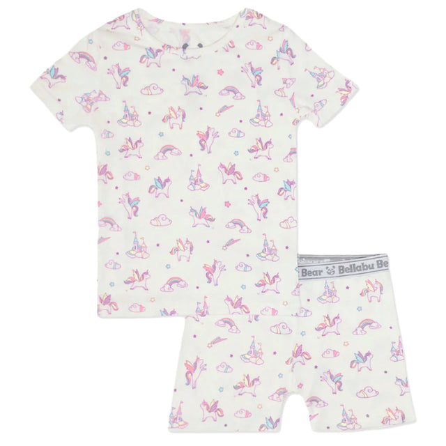 Unicorn Bamboo Kids Pajama Short Set - HoneyBug 