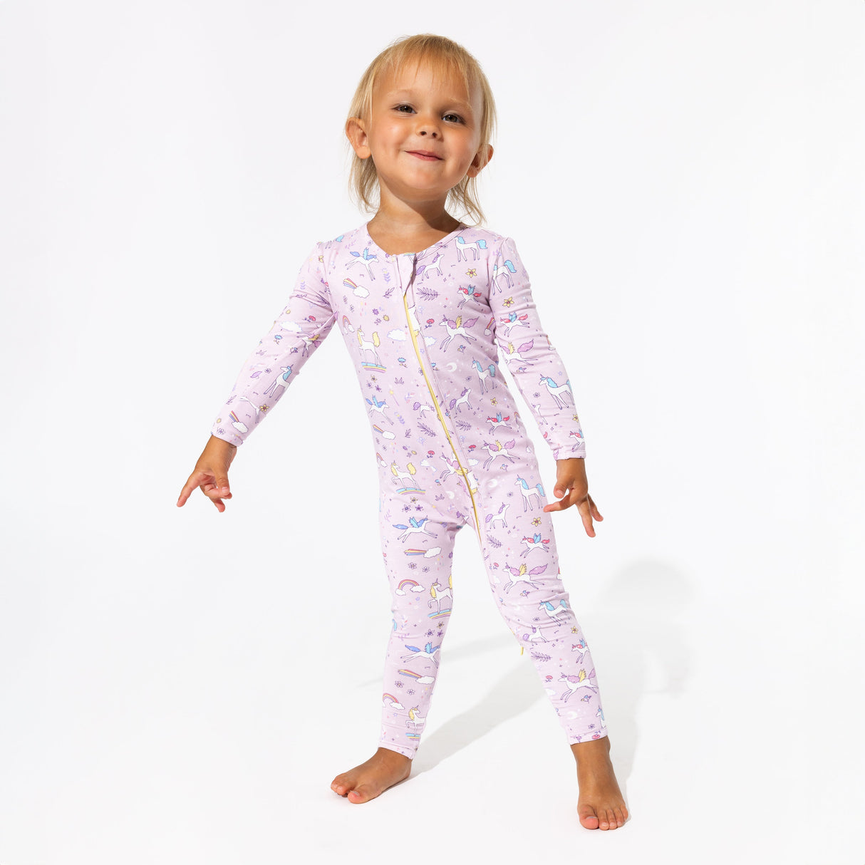 Enchanted Unicorn Bamboo Convertible Footie - HoneyBug 