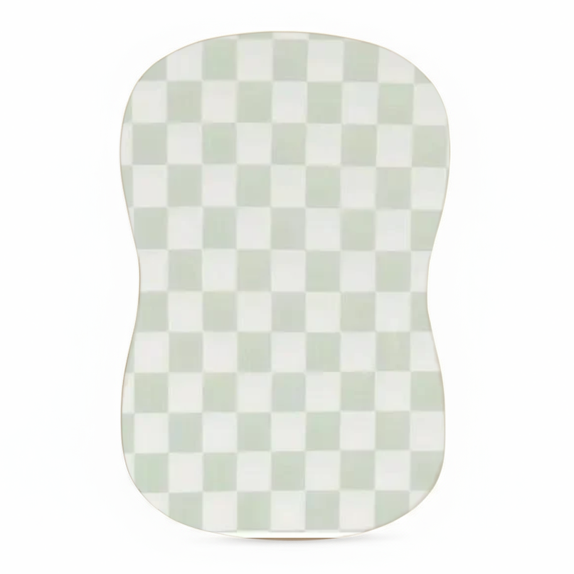 Leaf Green Checkered Baby Lounger Cover