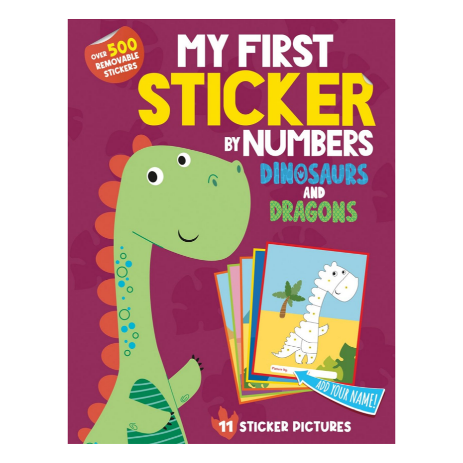 My First Sticker By Numbers: Dinosaurs and Dragons - HoneyBug 