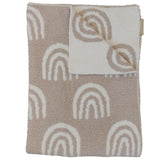 Taupe Rainbow Plush Blanket - HoneyBug 