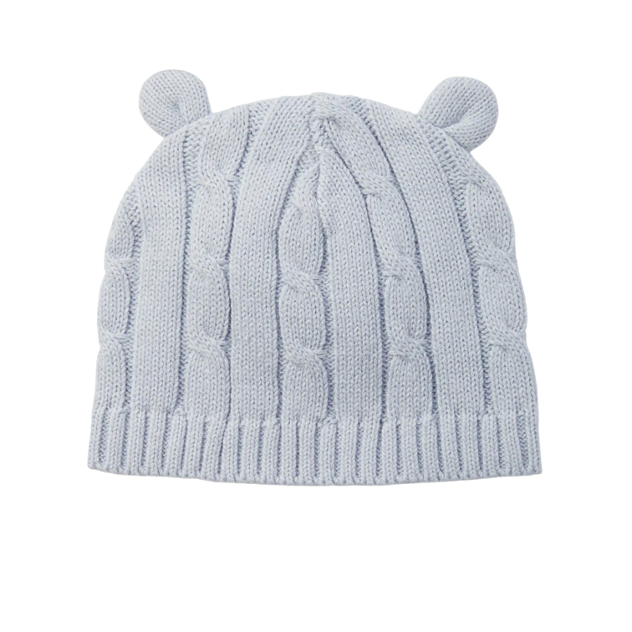 Cable Hat Ears - Blue - HoneyBug 