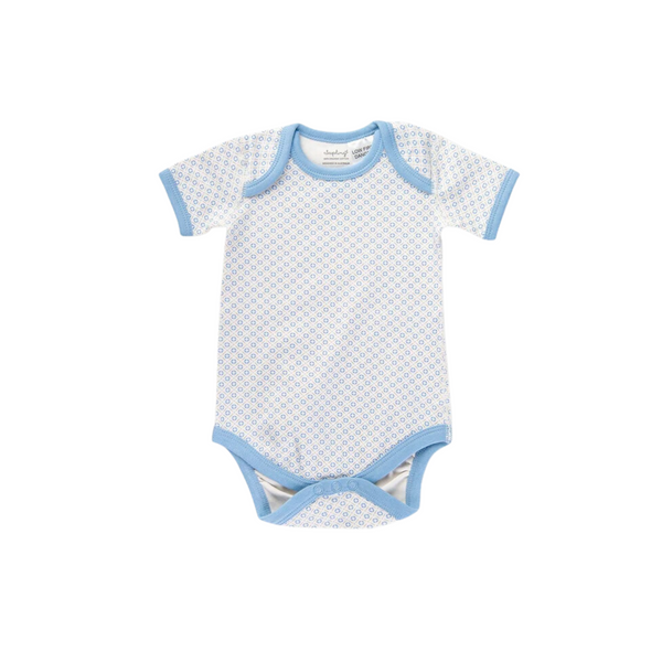 Little Boy Blue Short Sleeve Bodysuit - HoneyBug 