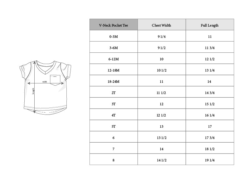 V-Neck Pocket Tee - HoneyBug 