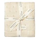 Organic Baby Blanket Knit Pointelle - Vanilla