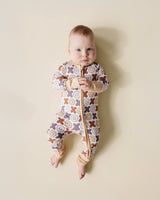 Bamboo Zip Romper | Xoxo - HoneyBug 