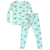 Vintage Airplanes Bamboo Kids Pajamas - HoneyBug 
