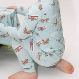 Vintage Airplanes Bamboo Kids Pajamas - HoneyBug 
