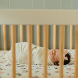 Stretch Knit Crib Sheet - Watercolor Rose - HoneyBug 