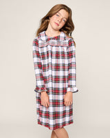 Girl's Brushed Twill Eloise Nightgown in Balmoral Tartan - HoneyBug 