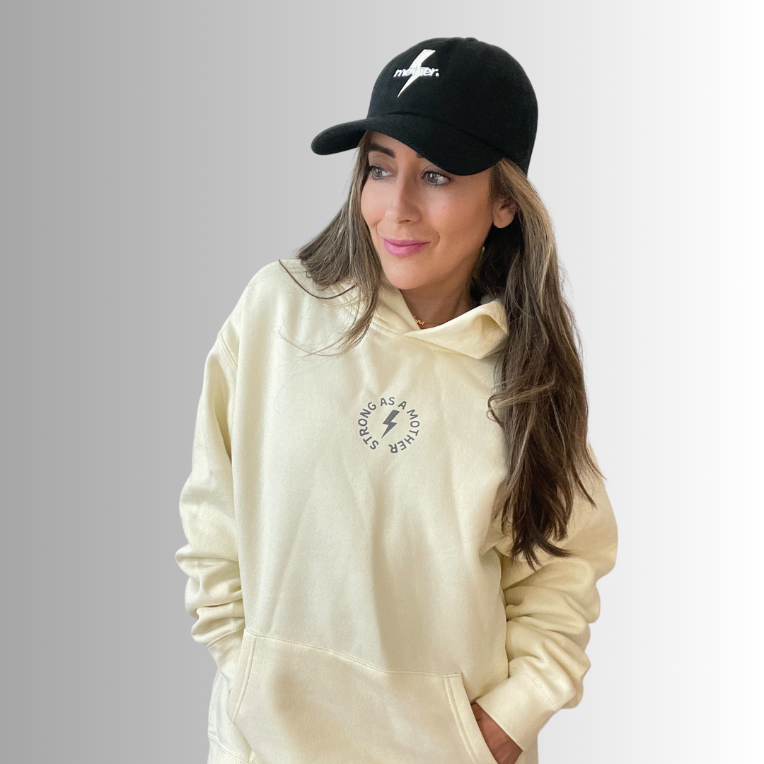 Mother Strong Embroidered Dad Hat - Black - HoneyBug 