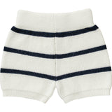 Navy Stripe Knit Shorts - HoneyBug 