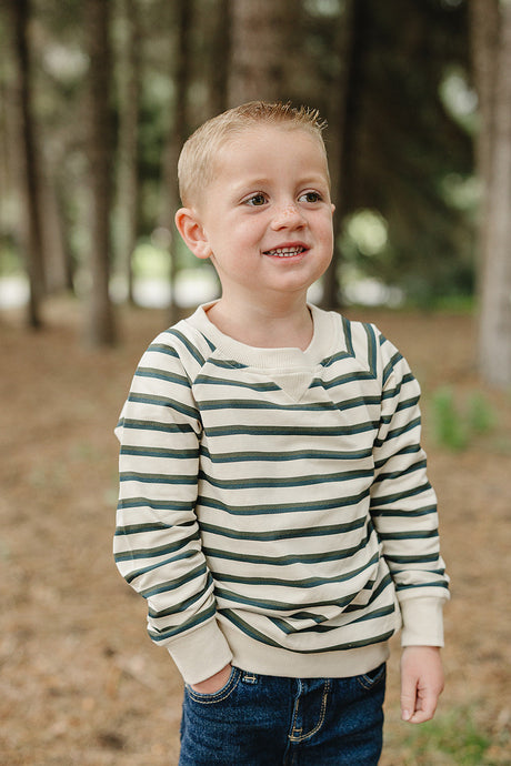 Stay Cool Striped Crewneck - HoneyBug 