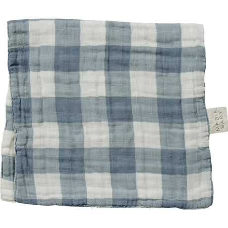 Dusty Blue Gingham Muslin Burp Cloth - HoneyBug 