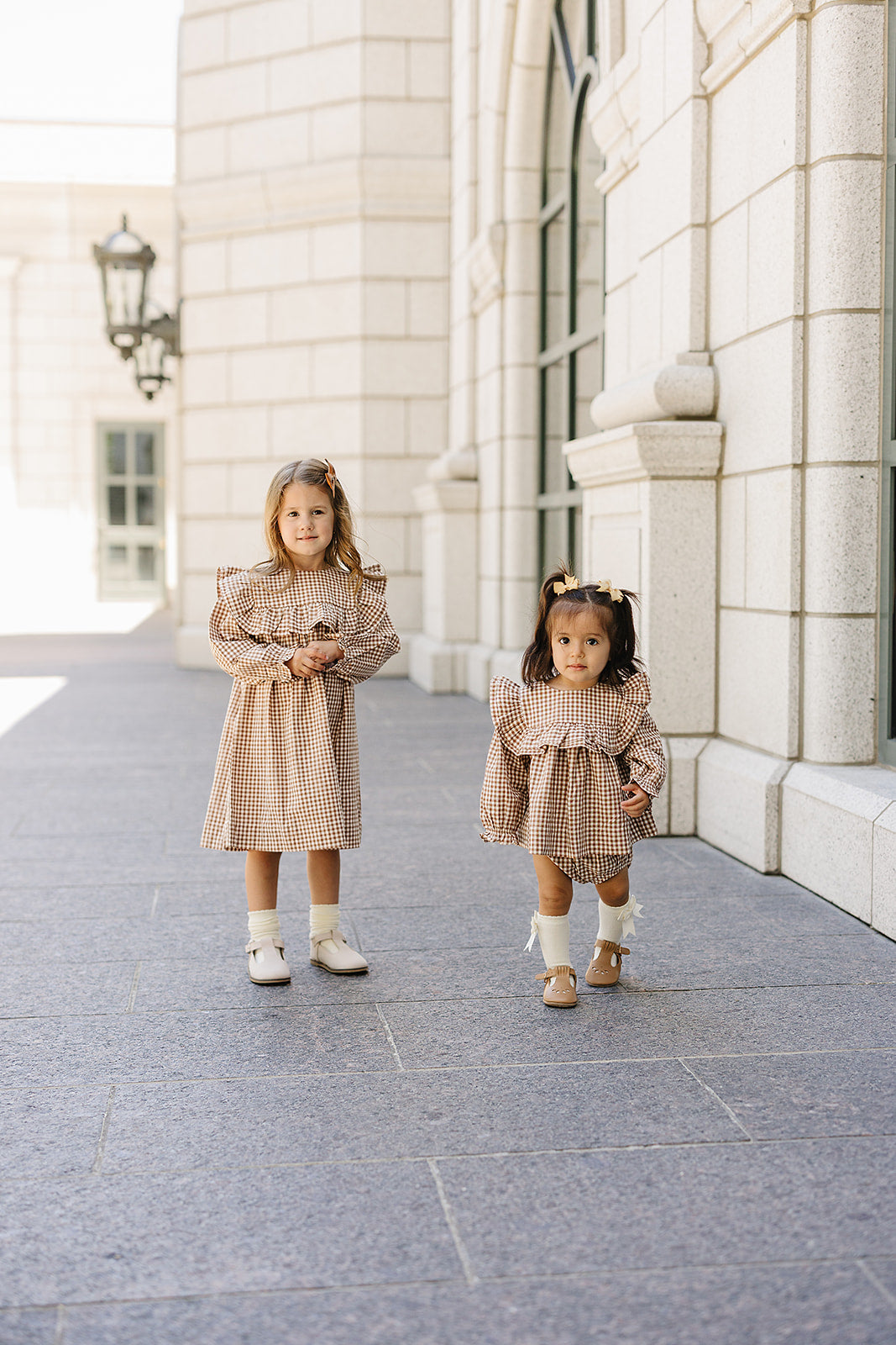 Gingham Ruffle Dress - HoneyBug 
