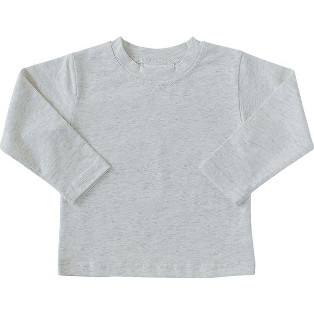 Heather Grey Long Sleeve Cotton Tee - HoneyBug 