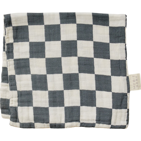 Charcoal Checkered Muslin Burp Cloth - HoneyBug 