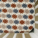 Western Aztec Muslin Crib Sheet - HoneyBug 