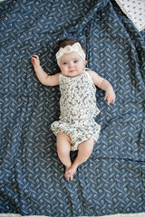 Ruched Floral Bloomer Set - HoneyBug 