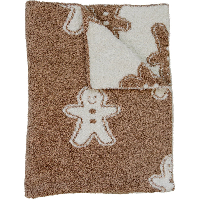 Gingerbread Plush Blanket - HoneyBug 