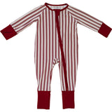 Red Stripes Bamboo Zipper - HoneyBug 