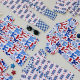 Bamboo Shorty Romper  | Red-White & Bows