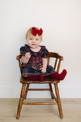 Christmas Plaid Smocked Dress - HoneyBug 