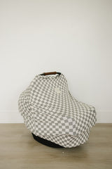 Light Green Checkered Bamboo Multi-Use Cover - HoneyBug 